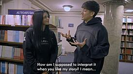 library pickup leads to petite latina bent over doggystyle screaming submissive