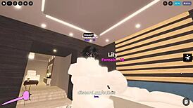 yo this curvy slut gets pounded hard by futa monster cock in wild roblox lesbian action