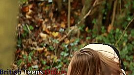 Hot 18-Year-Old Fingers Pussy Outdoors to Orgasm