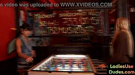 yo check these femdom babes pegging guy asshole deep with bottle heels insertion extreme