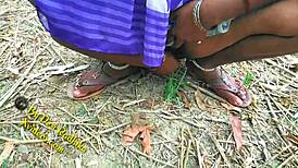 Bold indian couple pounds pussy hard outdoor in forest jungle nature fucking frenzy