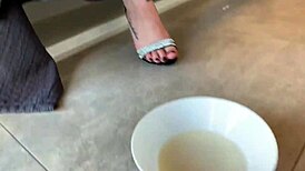 I turned my friend into a kitten to lick all the milk off my dick in femdom domination