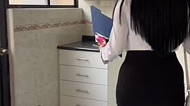 novice real estate agent bends over for client doggystyle fuck to seal first sale