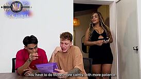 Boss Latina Milf Carla Morelli Rides Massive White Cock to Orgasm