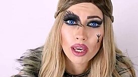 Your Viking Wife Rides Dildo Hard Before Creampie Drain!