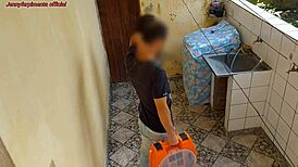 sexy latina hotwife pays plumber riding cock deep while hubby works rough cuckold