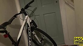 hey tied blindfolded milf sub how's that fingering feel in your bound lingerie?