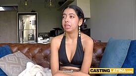 Petite Latina teen Ava's deepthroat leads to her rough pounding in POV casting