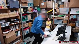 Teen Shoplifter's Office Deal Turns Into Lingerie Deepthroat Release