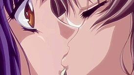 Horny wife sneaks lesbian double penetration with seductive maid kissing in lingerie on bed