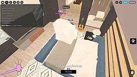 yo this curvy slut gets pounded hard by futa monster cock in wild roblox lesbian action