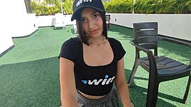 i couldn't resist fucking my hot stepsister's tight pussy in hotel quickie