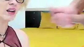 white girl gags on sloppy deepthroat facial webchat