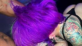 goth pawg bends for first bbc bareback doggystyle anal creampie