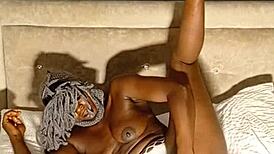 hotel caretaker feels so good fingering her soft wet curvy pussy in costume