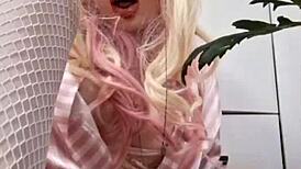 Fetish Feet Mistress Elza Koms Teases in Wet Lingerie and Panty Domination