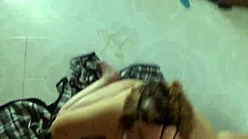 i pound her chubby face hard then blast cum right on her latina nose fetish