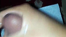 moaning hard while jerking off to that monster cock cum explosion