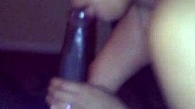 girl slurps big black cock deep like a pro graduate