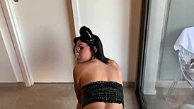 I turned my friend into a kitten to lick all the milk off my dick in femdom domination