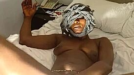 hotel caretaker feels so good fingering her soft wet curvy pussy in costume