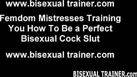 Bisexual femdom group threesome delivers blowjobs assfucking and bdsm fetish