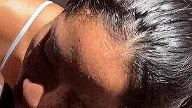 dreamy brunette slurps cock for amateur couple nysdel fun