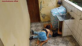 sexy latina hotwife pays plumber riding cock deep while hubby works rough cuckold