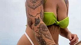 virgin takes my ass right in front of hubby on flashing beach