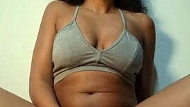 i cum twice rubbing clit hard with 18+ vibrator on wet pussy alone