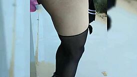 i slam my dildo deep in my ass right outside neighbors house