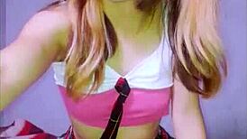 Sexy teen bonneyuwu chats skirt up with stepdad teasing