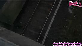 Deutsche Schlampe Pisses Publicly. Right in Her Handbag!