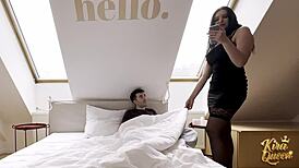 hey kira queen, feel that tongue on your ass before stepson pounds it deep