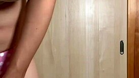 Japanese swim club girl in swimsuit gets anal trained with buttplug and spanking