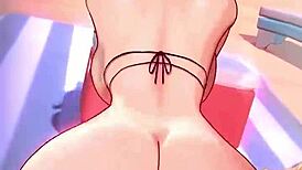 check out anis nikke's massive ass bouncing in intense 3d hentai doggystyle pov