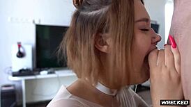 he slammed that hardcore facefuck down her throat until she gagged nonstop