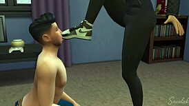 beurette dominated hard by arab femdom in intense cartoon session