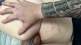 wife films stranger bareback anal pounding cum on ass for cuckold husband