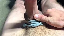 daddy's huge cock edges jerks explodes in massive cumshot orgasm compilation