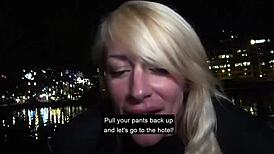 Fit Sandy milf's fake tits bounce in raw public doggystyle hookup!