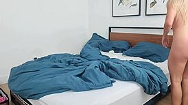 picture this hotwife sneaking a quick ride on that morning wood bodybuilder cock