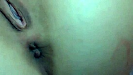 horny brunette solo stuffs dildo toys deep in boobs webcam holes