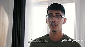 virgin nerd oils up for nuru massage milf masseuse andi avalon rides him cowgirl first time