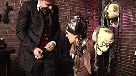 big cock stretches shaved milf pussy in stockings