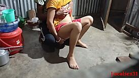 Local Indian Girlfriend's Wild House Cleaning Sex Orgasm Blast