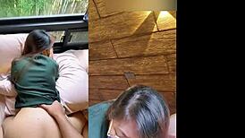 tante indonesia sneaks doggystyle fuck with boss at work showing big ass tits