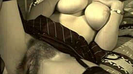 Vintage Stepmother's Taboo Hairy Pussy Mommy Fantasy Retro Beaver Scene