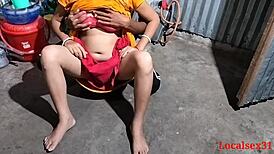 Local Indian Girlfriend's Wild House Cleaning Sex Orgasm Blast