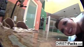 hey christy isn't your wet pussy begging for kitchen fingering now?